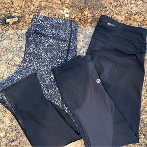 Two Lululemon crops size 6